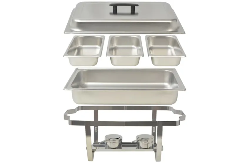 vidaXL 50529 3 Piece Chafing Dish Set Stainless Steel vidaXL 50529 3 Piece Chafing Dish Set Stainless Steel