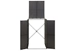 vidaXL 319860 Single Wheelie Bin Shed Black 70x80x117cm Poly Rattan vidaXL 319860 Single Wheelie Bin Shed Black 70x80x117cm Poly Rattan
