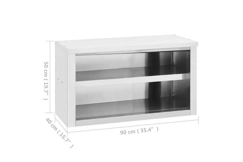 vidaXL 326150 Kitchen Wall Cabinet 90x40x50cm Stainless Steel vidaXL 326150 Kitchen Wall Cabinet 90x40x50cm Stainless Steel