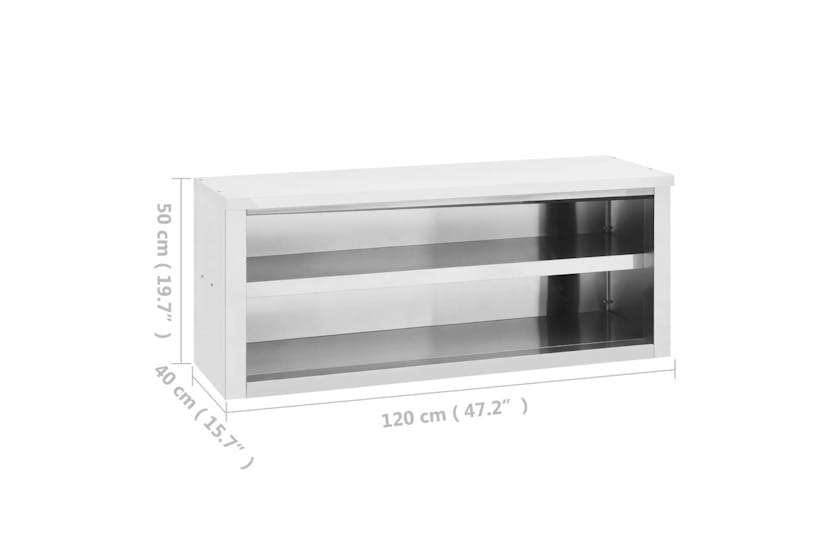 vidaXL 326151 Kitchen Wall Cabinet 120x40x50cm Stainless Steel vidaXL 326151 Kitchen Wall Cabinet 120x40x50cm Stainless Steel