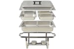 vidaXL 50528 2 Piece Chafing Dish Set Stainless Steel vidaXL 50528 2 Piece Chafing Dish Set Stainless Steel