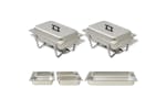 vidaXL 50528 2 Piece Chafing Dish Set Stainless Steel vidaXL 50528 2 Piece Chafing Dish Set Stainless Steel