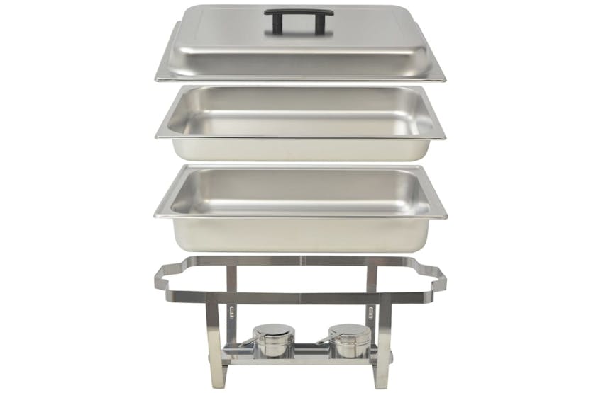 vidaXL 50528 2 Piece Chafing Dish Set Stainless Steel vidaXL 50528 2 Piece Chafing Dish Set Stainless Steel