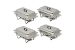 vidaXL 50530 4 Piece Chafing Dish Set Stainless Steel vidaXL 50530 4 Piece Chafing Dish Set Stainless Steel