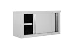 vidaXL 51052 Kitchen Wall Cabinet With Sliding Doors 90x40x50cm Stainless Steel vidaXL 51052 Kitchen Wall Cabinet With Sliding Doors 90x40x50cm Stainless Steel