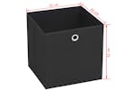 vidaXL 245746 Storage Boxes 10 Pcs Non-woven Fabric 32x32x32cm Black vidaXL 245746 Storage Boxes 10 Pcs Non-woven Fabric 32x32x32cm Black