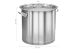 vidaXL 51134 Stock Pot 36 L 36x36cm Stainless Steel vidaXL 51134 Stock Pot 36 L 36x36cm Stainless Steel