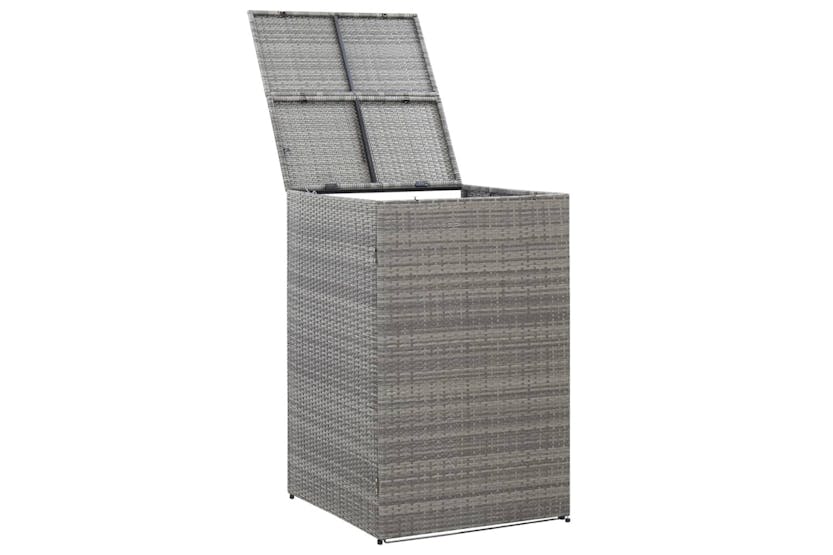 vidaXL 46731 Single Wheelie Bin Shed Anthracite 76x78x120cm Poly Rattan vidaXL 46731 Single Wheelie Bin Shed Anthracite 76x78x120cm Poly Rattan