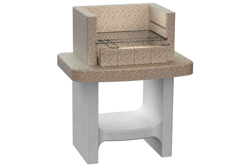 vidaXL 45645 Concrete Charcoal Bbq Stand With Shelf vidaXL 45645 Concrete Charcoal Bbq Stand With Shelf