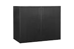vidaXL 46730 Double Wheelie Bin Shed Black 153x78x120cm Poly Rattan vidaXL 46730 Double Wheelie Bin Shed Black 153x78x120cm Poly Rattan