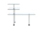 vidaXL 249502 3-tier Corner Kitchen Shelf Tempered Glass vidaXL 249502 3-tier Corner Kitchen Shelf Tempered Glass