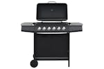 vidaXL 44281 Gas Bbq Grill With 6 Cooking Zones Steel Black vidaXL 44281 Gas Bbq Grill With 6 Cooking Zones Steel Black