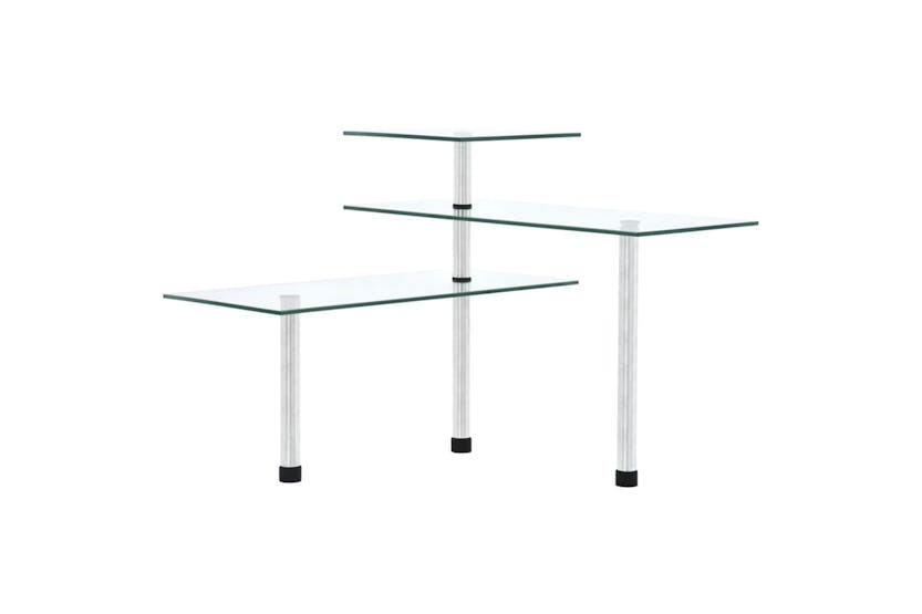 vidaXL 249502 3-tier Corner Kitchen Shelf Tempered Glass vidaXL 249502 3-tier Corner Kitchen Shelf Tempered Glass