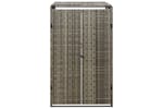 vidaXL 319864 Single Wheelie Bin Shed Grey 70x80x117cm Poly Rattan vidaXL 319864 Single Wheelie Bin Shed Grey 70x80x117cm Poly Rattan