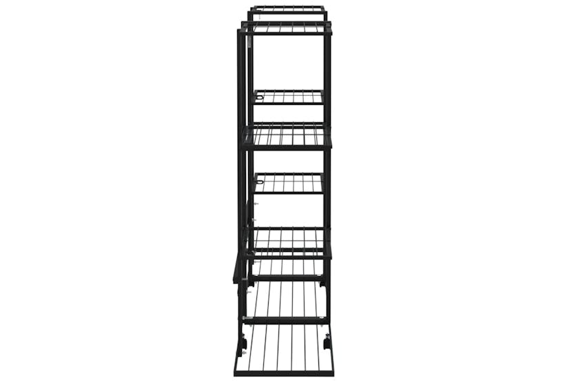 vidaXL 343121 Flower Stand With Wheels 94.5x24.5x91.5cm Black Iron vidaXL 343121 Flower Stand With Wheels 94.5x24.5x91.5cm Black Iron