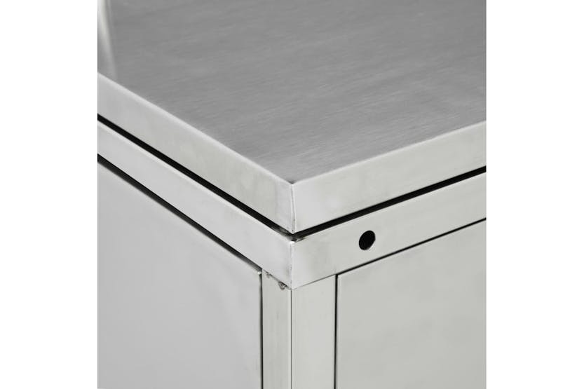 vidaXL 145379 Single Wheelie Bin Shed 240 L Stainless Steel vidaXL 145379 Single Wheelie Bin Shed 240 L Stainless Steel