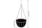 vidaXL 3188013 Hanging Basket Brackets With Planters 4 Pcs Black Steel vidaXL 3188013 Hanging Basket Brackets With Planters 4 Pcs Black Steel