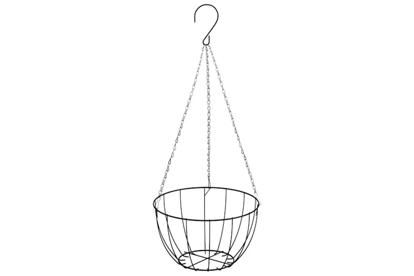 vidaXL 3188013 Hanging Basket Brackets With Planters 4 Pcs Black Steel vidaXL 3188013 Hanging Basket Brackets With Planters 4 Pcs Black Steel