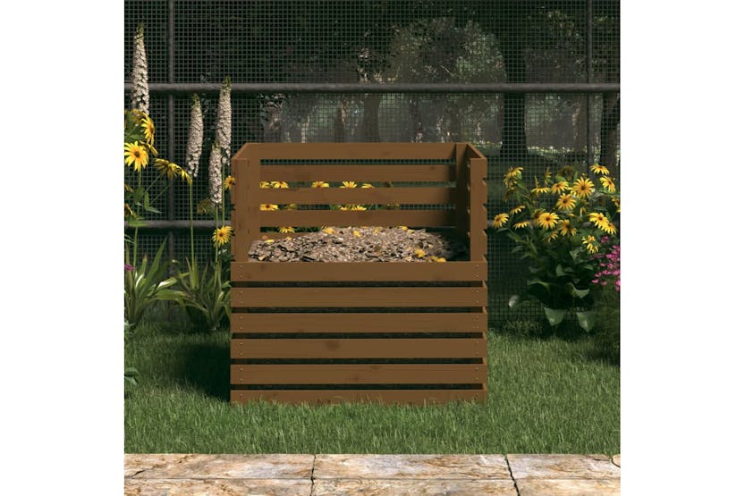 vidaXL 822190 Composter Honey Brown 80x80x78cm Solid Wood Pine vidaXL 822190 Composter Honey Brown 80x80x78cm Solid Wood Pine