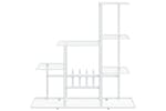vidaXL 336113 Flower Stand 94.5x25x88cm White Metal vidaXL 336113 Flower Stand 94.5x25x88cm White Metal