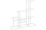 vidaXL 336113 Flower Stand 94.5x25x88cm White Metal vidaXL 336113 Flower Stand 94.5x25x88cm White Metal