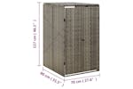 vidaXL 319864 Single Wheelie Bin Shed Grey 70x80x117cm Poly Rattan vidaXL 319864 Single Wheelie Bin Shed Grey 70x80x117cm Poly Rattan