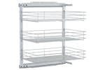 vidaXL 50970 3-tier Pull-out Kitchen Wire Basket Silver 47x35x56cm vidaXL 50970 3-tier Pull-out Kitchen Wire Basket Silver 47x35x56cm