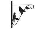 vidaXL 3188013 Hanging Basket Brackets With Planters 4 Pcs Black Steel vidaXL 3188013 Hanging Basket Brackets With Planters 4 Pcs Black Steel