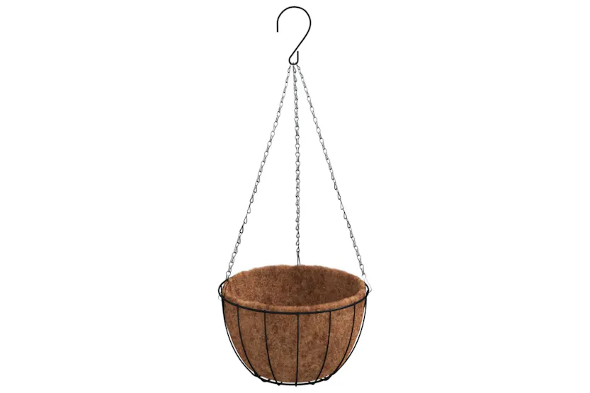 vidaXL 3188013 Hanging Basket Brackets With Planters 4 Pcs Black Steel vidaXL 3188013 Hanging Basket Brackets With Planters 4 Pcs Black Steel