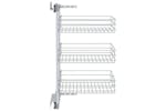vidaXL 50970 3-tier Pull-out Kitchen Wire Basket Silver 47x35x56cm vidaXL 50970 3-tier Pull-out Kitchen Wire Basket Silver 47x35x56cm
