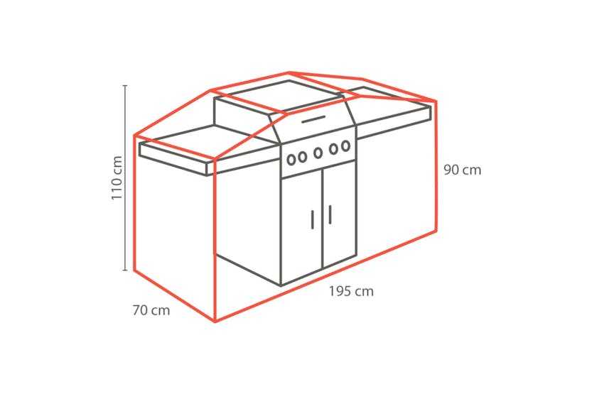 Perel Garden 443085 Outdoor Barbecue Cover 195 Cm Perel Garden 443085 Outdoor Barbecue Cover 195 Cm