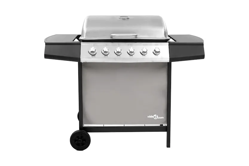 vidaXL 3053630 Gas Bbq Grill With 6 Burners Black And Silver vidaXL 3053630 Gas Bbq Grill With 6 Burners Black And Silver