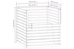 vidaXL 822194 Composter Grey 100x100x102cm Solid Wood Pine vidaXL 822194 Composter Grey 100x100x102cm Solid Wood Pine