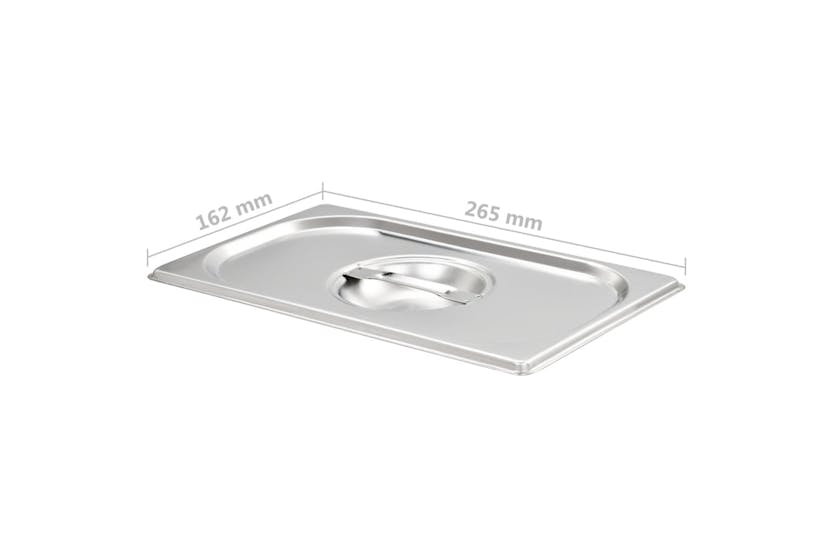 vidaXL 50905 Lids For Gn 1/4 Pan 4 Pcs Stainless Steel vidaXL 50905 Lids For Gn 1/4 Pan 4 Pcs Stainless Steel