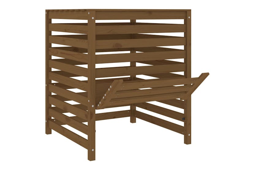 vidaXL 823818 Composter Honey Brown 82.5x82.5x99.5cm Solid Wood Pine vidaXL 823818 Composter Honey Brown 82.5x82.5x99.5cm Solid Wood Pine