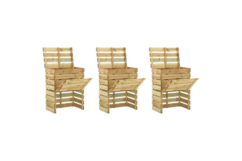 vidaXL 3078137 Slatted Garden Composter 3pcs 80x50x100cm Impregnated Pinewood vidaXL 3078137 Slatted Garden Composter 3pcs 80x50x100cm Impregnated Pinewood