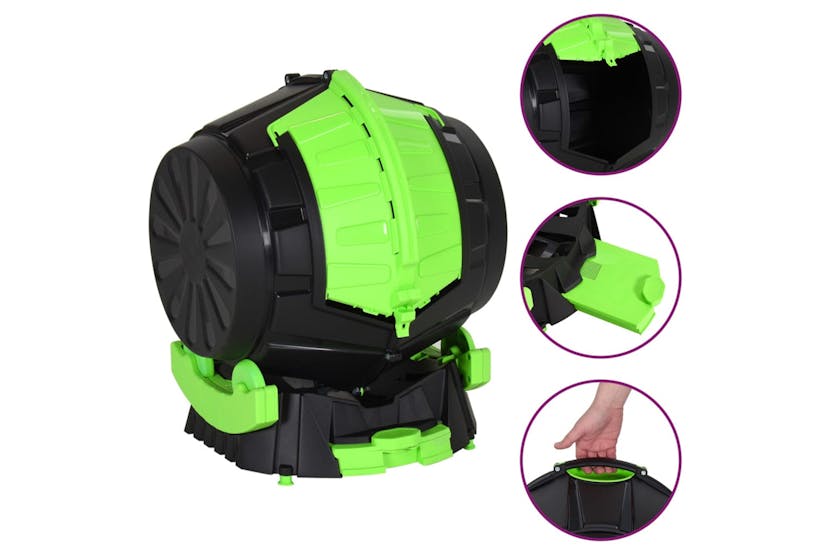 vidaXL 153612 Tumbling Composter 49.5x44.5x57cm 50 L vidaXL 153612 Tumbling Composter 49.5x44.5x57cm 50 L