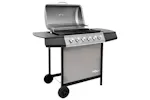 vidaXL 3053630 Gas Bbq Grill With 6 Burners Black And Silver vidaXL 3053630 Gas Bbq Grill With 6 Burners Black And Silver