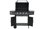 vidaXL 310105 Gas Barbecue Grill 4+1 Cooking Zone Black Steel vidaXL 310105 Gas Barbecue Grill 4+1 Cooking Zone Black Steel
