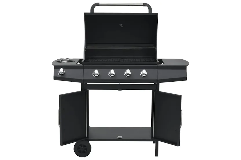 vidaXL 310105 Gas Barbecue Grill 4+1 Cooking Zone Black Steel vidaXL 310105 Gas Barbecue Grill 4+1 Cooking Zone Black Steel