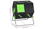 vidaXL 153609 Tumbling Composter Dual Chamber 63x60x74cm 140 L Polypropylene vidaXL 153609 Tumbling Composter Dual Chamber 63x60x74cm 140 L Polypropylene