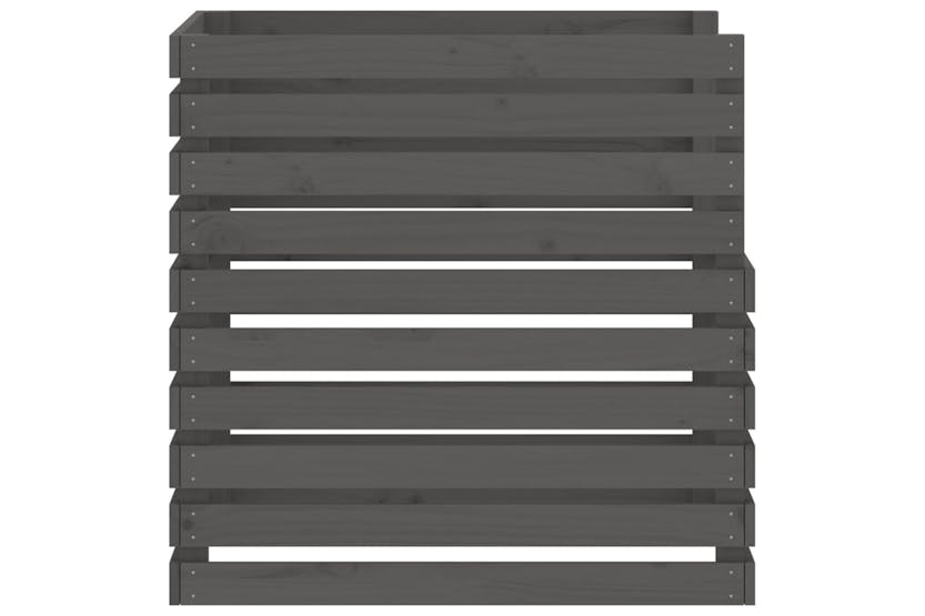 vidaXL 822189 Composter Grey 80x80x78cm Solid Wood Pine vidaXL 822189 Composter Grey 80x80x78cm Solid Wood Pine