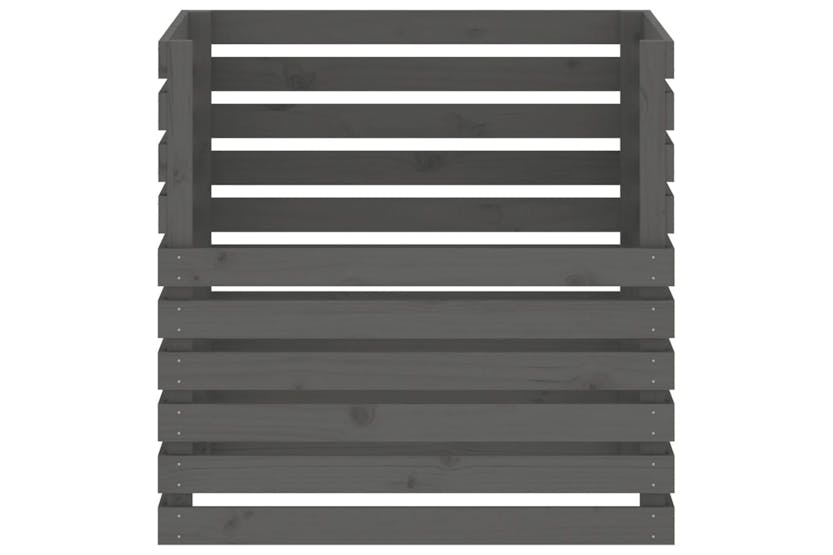 vidaXL 822189 Composter Grey 80x80x78cm Solid Wood Pine vidaXL 822189 Composter Grey 80x80x78cm Solid Wood Pine