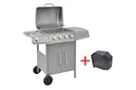 Vidaxl Gas Barbecue Grill 4+1 Cooking Zone Silver Vidaxl Gas Barbecue Grill 4+1 Cooking Zone Silver