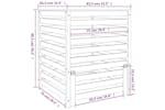 vidaXL 823820 Composter 82.5x82.5x99.5cm Solid Wood Douglas vidaXL 823820 Composter 82.5x82.5x99.5cm Solid Wood Douglas