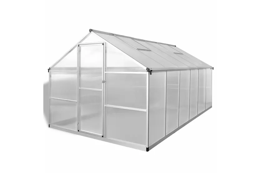Vidaxl Reinforced Aluminium Greenhouse With Base Frame 9.025 M² Vidaxl Reinforced Aluminium Greenhouse With Base Frame 9.025 M²