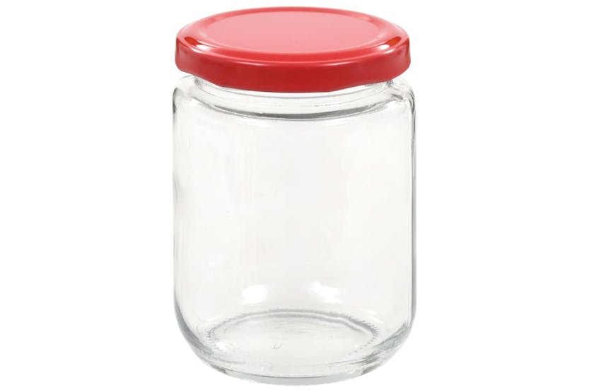vidaXL 50800 Glass Jam Jars With Red Lid 48 Pcs 230 Ml vidaXL 50800 Glass Jam Jars With Red Lid 48 Pcs 230 Ml