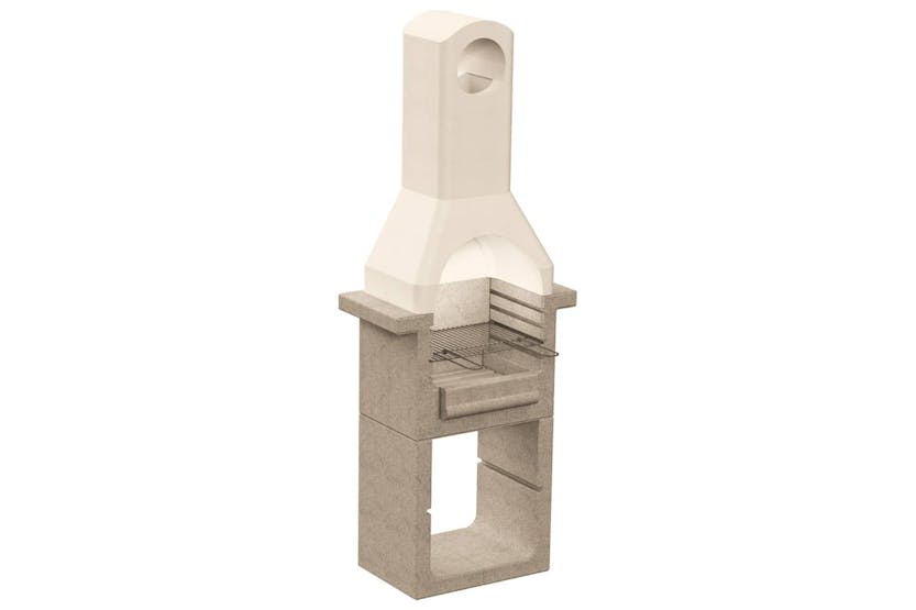 vidaXL 45644 Concrete Charcoal Bbq Stand With Chimney vidaXL 45644 Concrete Charcoal Bbq Stand With Chimney