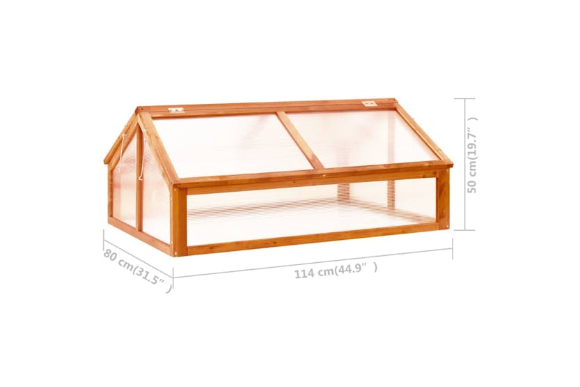 vidaXL 316415 Greenhouse Brown 114x80x50cm Firwood vidaXL 316415 Greenhouse Brown 114x80x50cm Firwood