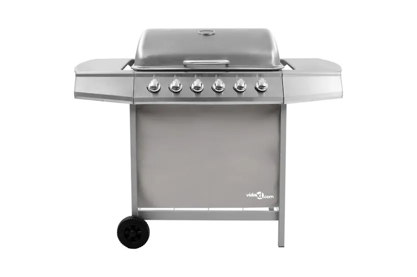 vidaXL 3053632 Gas Bbq Grill With 6 Burners Silver vidaXL 3053632 Gas Bbq Grill With 6 Burners Silver